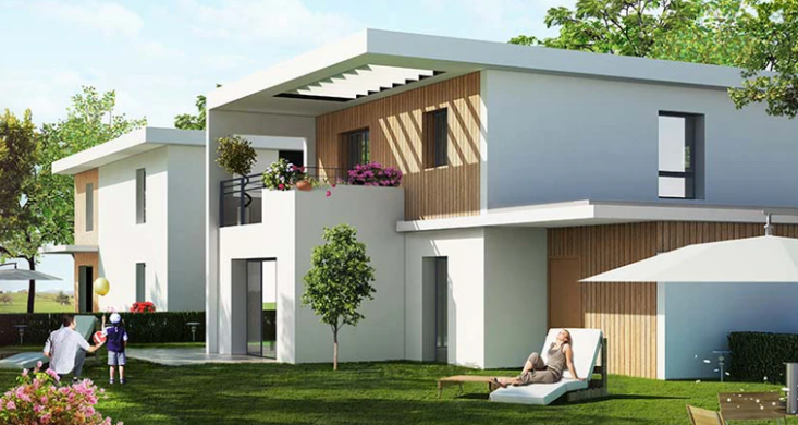 programme neuf annecy-résidence neuve jardin privatif famille ciel bleu