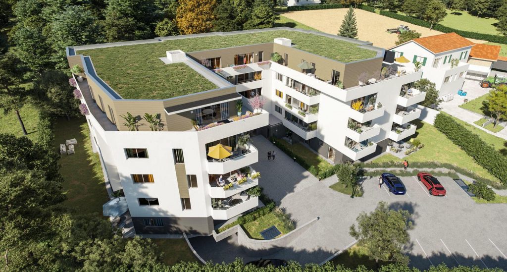 investissement locatif-résidence neuve toit végétalisé espaces verts