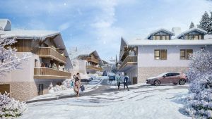 programme neuf samoens- résidence de montagne neige passants
