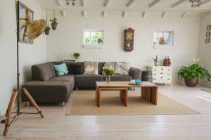 la gestion immobilière- salon meublé tapis parquet